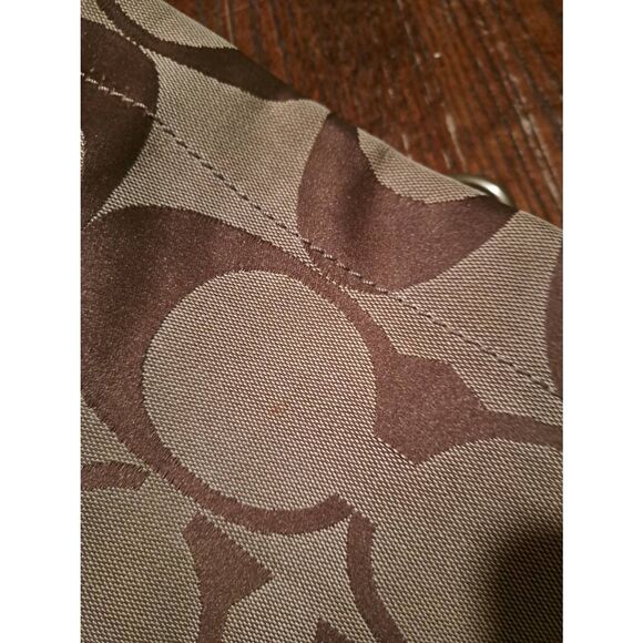 Coach Carly Slim Signature Brown Tan Hobo Purse Handbag E0873-12873 - Picture 8 of 10